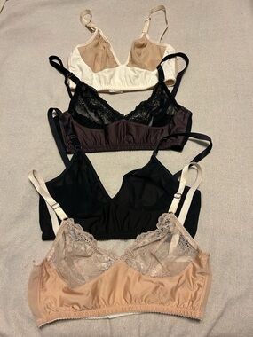 Lot of 4 Fortnight longline bras 32C
